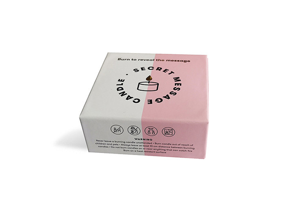 Customized Scented Candle Gift Box , Side Pull Cardboard Candle Boxes