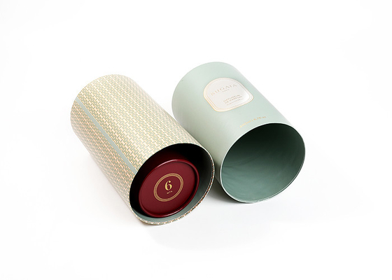 Beauty Cylindrical Paper Tube Box Round Recyclable With Silk
