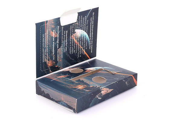 Matt lamination Cannabis Box Packaging Square Cardboard 10cm Hight For Vape